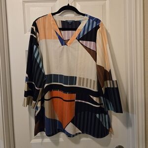 Kelly Women's Elegant Striped Blouse - Multicolor